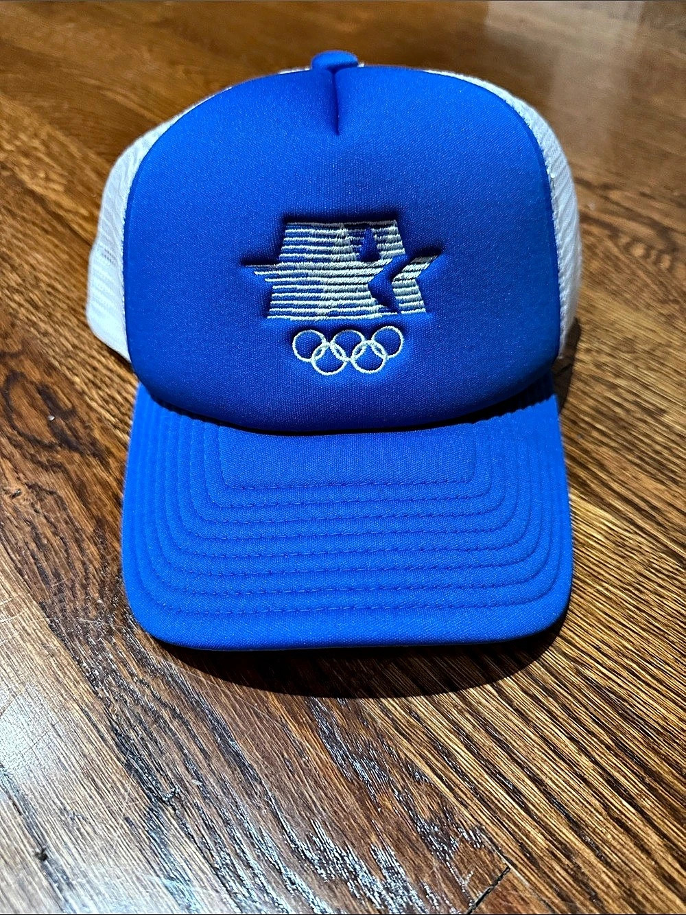 Olympic Heritage Blue & White Trucker Hat NWT